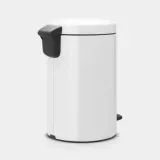 Педальное мусорное ведро Brabantia NewIcon со стальным ведром 12 л, белый — фото 2