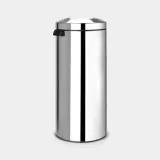 Самогасящееся мусорное ведро Brabantia 30 л, глянцевая сталь, серебристое — фото 2