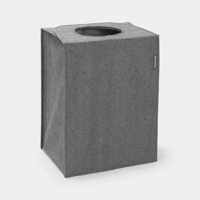 Корзина для белья Brabantia 55 л, чёрная, полиэстер и хлопок