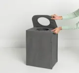 Корзина для белья Brabantia 55 л, чёрная, полиэстер и хлопок — фото 2
