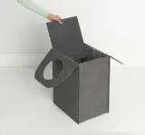Корзина для белья Brabantia 55 л, чёрная, полиэстер и хлопок — фото 3