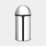 Мусорное ведро Brabantia Push Bin 60 л, глянцевая сталь, серебристое — фото 2