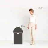Мусорное ведро Brabantia Push Bin 60 л, глянцевая сталь, серебристое — фото 4