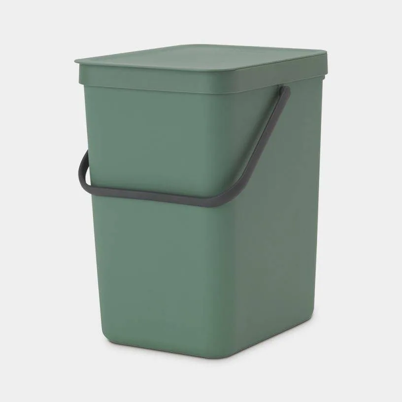 Контейнер для мусора Brabantia Sort & Go 25 л, хвойный зелёный (Fir Green)