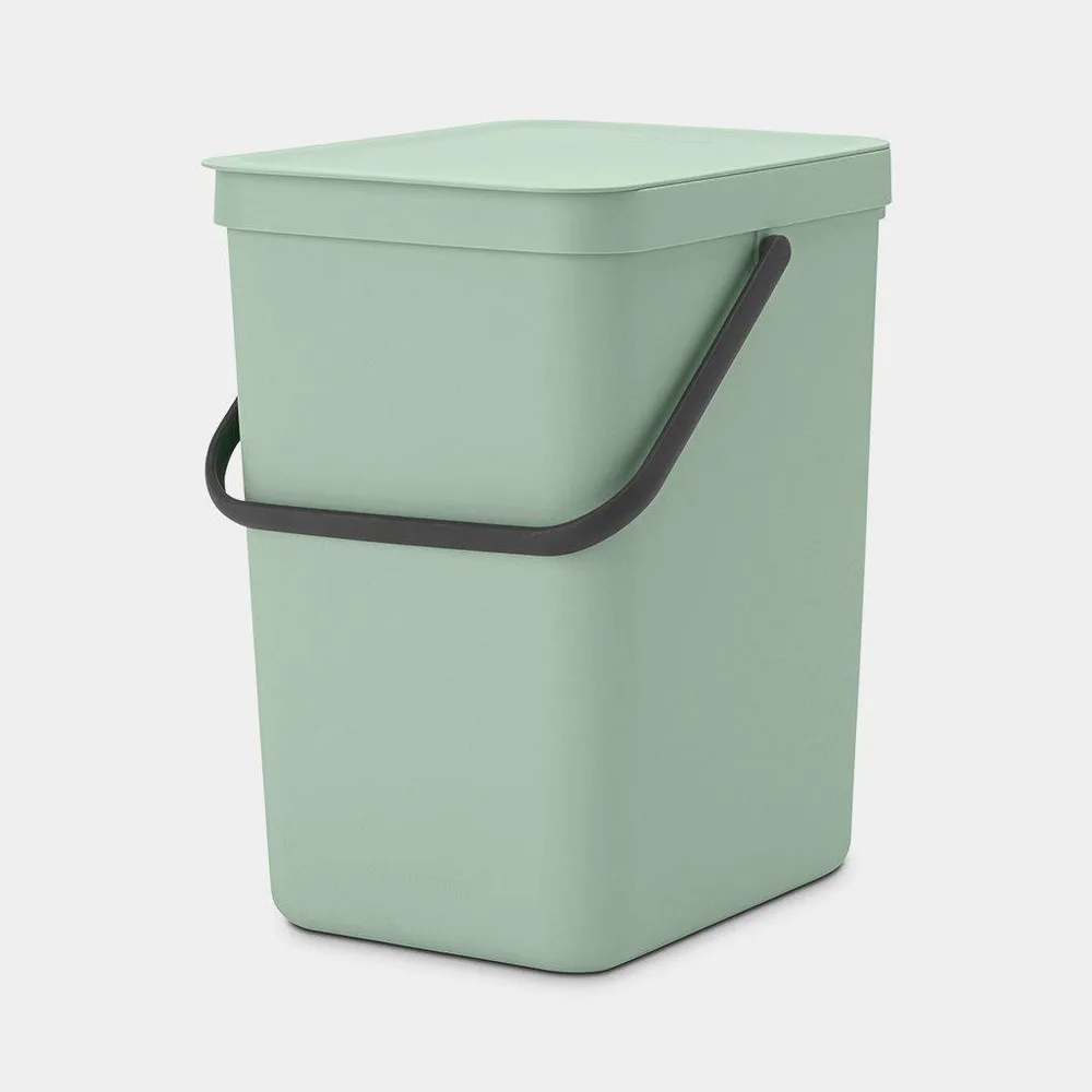 Контейнер для мусора Brabantia Sort & Go 25 л, нефритовый зелёный (Jade Green)