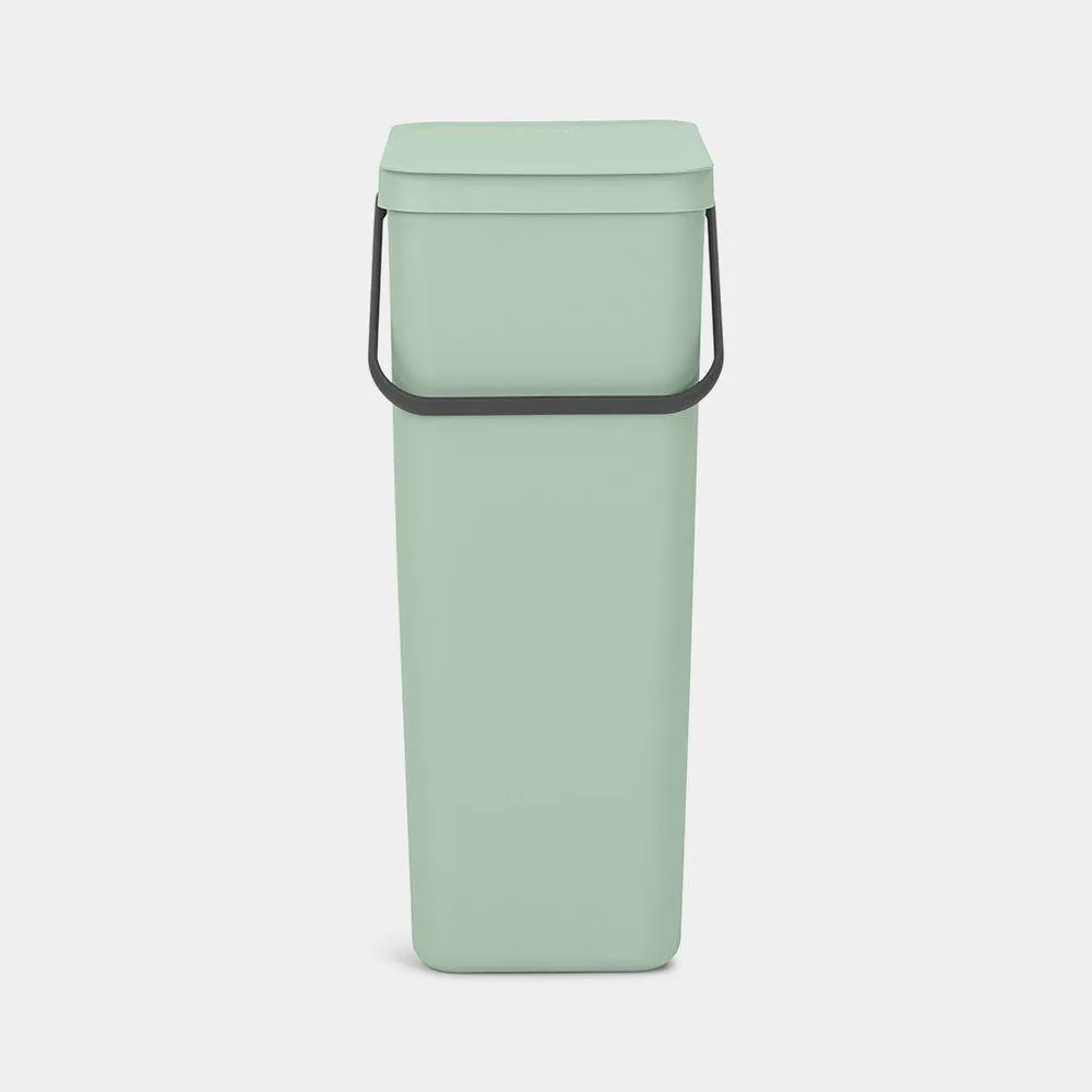 Контейнер для мусора Brabantia Sort & Go 40 л, нефритовый зелёный (Jade Green)