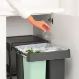 Шкафная система сортировки мусора Brabantia Sort & Go 2 x 10 л + 20 л — фото 3