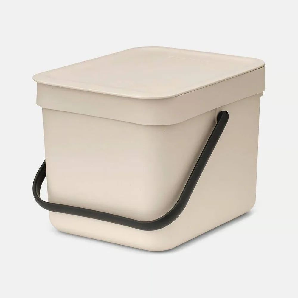 Контейнер для мусора Brabantia Sort & Go 6 л, Soft Beige, бежевый