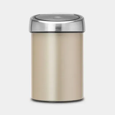 Мусорное ведро Brabantia Touch Bin 3 л металлическое золото, матовая сталь