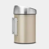 Мусорное ведро Brabantia Touch Bin 3 л металлическое золото, матовая сталь — фото 3