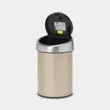 Мусорное ведро Brabantia Touch Bin 3 л металлическое золото, матовая сталь — фото 4