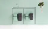 Шкафное мусорное ведро Brabantia Sort & Go 2 x 16 л, тёмно-серое и Jade Green — фото 3