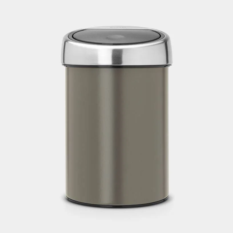 Мусорное ведро Brabantia Touch Bin 3 л платиновый, матовая сталь