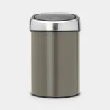 Мусорное ведро Brabantia Touch Bin 3 л платиновый, матовая сталь — фото 1