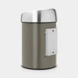 Мусорное ведро Brabantia Touch Bin 3 л платиновый, матовая сталь — фото 3