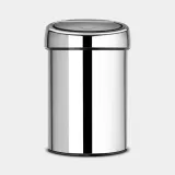 Мусорное ведро Brabantia Touch Bin 3 л блестящая сталь — фото 1