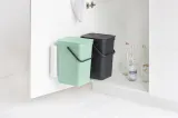 Шкафное мусорное ведро Brabantia Sort & Go 2 x 12 л, тёмно-серое и Jade Green — фото 3