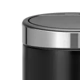 Мусорное ведро Brabantia Touch Bin New 30 л матовое чёрное — фото 3