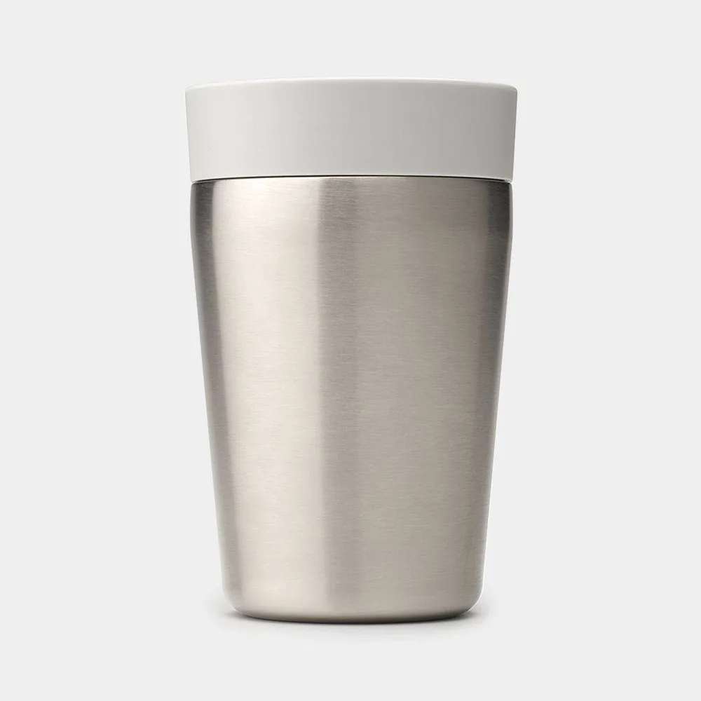 Термокружка Brabantia Make & Take 200 мл, вакуумные стенки, закрывается одной рукой, светло-серая Light Grey