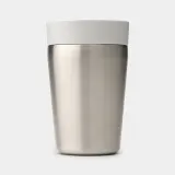 Термокружка Brabantia Make & Take 200 мл, вакуумные стенки, закрывается одной рукой, светло-серая Light Grey — фото 1