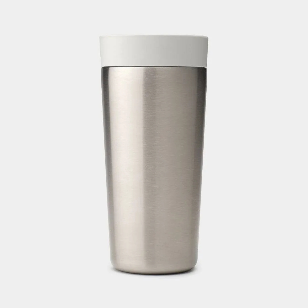 Термокружка Brabantia Make & Take 360 мл, вакуумные стенки, закрывается одной рукой, светло-серая Light Grey