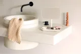 Зеркало с лотком для хранения Brabantia ReNew Mirror, пластик, бежевое — фото 2