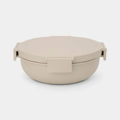Салатник-ланчбокс Brabantia Make & Take 1,3 л, с контейнером для соуса, Soft Beige