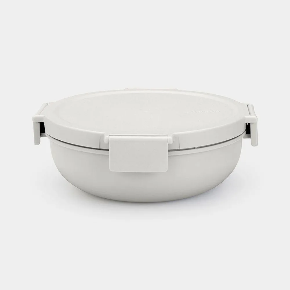 Салатник-ланчбокс Brabantia Make & Take 1,3 л, герметичный, Light Grey