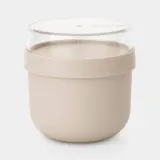 Миска для завтрака Brabantia Make & Take 500 мл, бежевая, с контейнером для добавок — фото 1