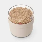 Миска для завтрака Brabantia Make & Take 500 мл, бежевая, с контейнером для добавок — фото 2