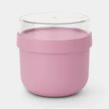 Миска для завтрака Brabantia Make & Take 500 мл, розовая, пластик, с контейнером для добавок — фото 1
