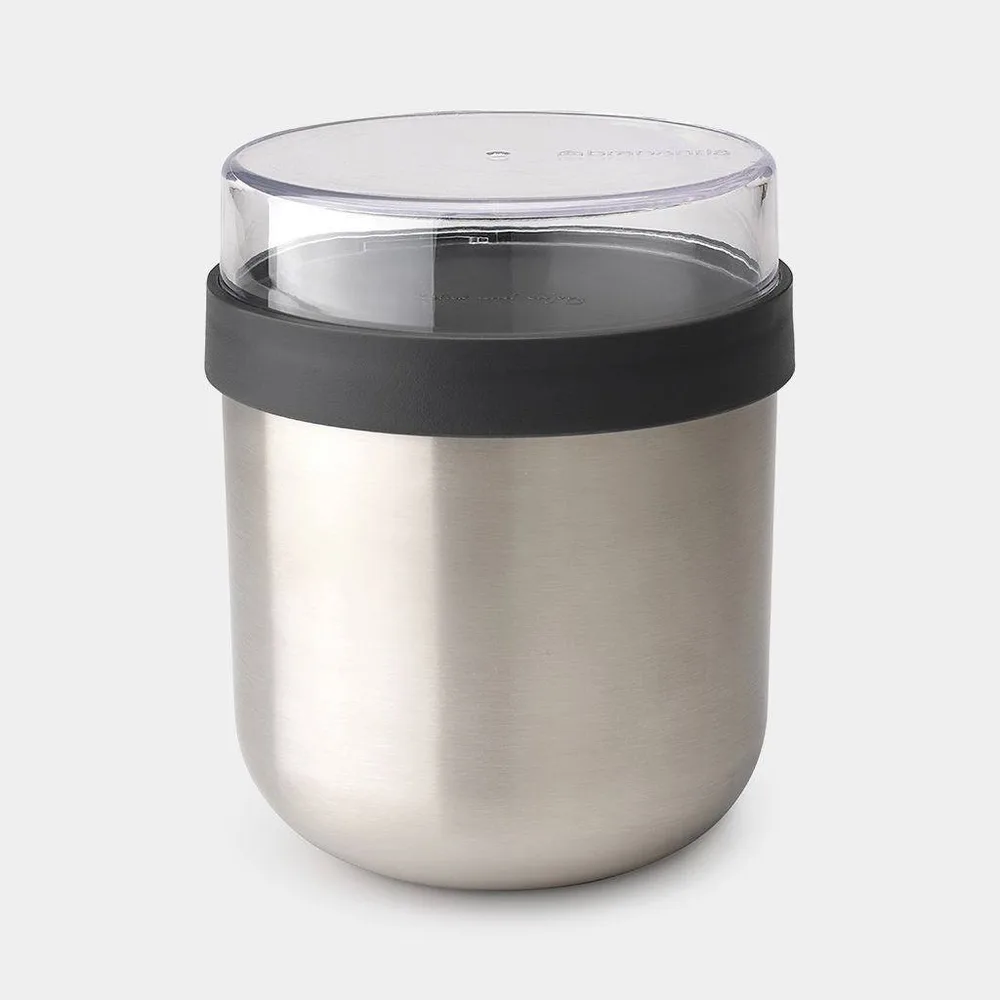 Миска для завтрака Brabantia Make & Take 0,5 л с контейнером 180 мл, Dark Grey