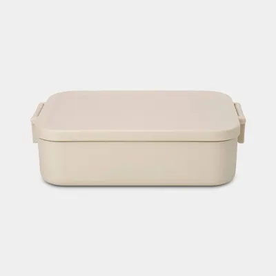 Контейнер для ланча Brabantia Make & Take 1,1 л, 20 x 13,5 см, бежевый, с клипсами на крышке