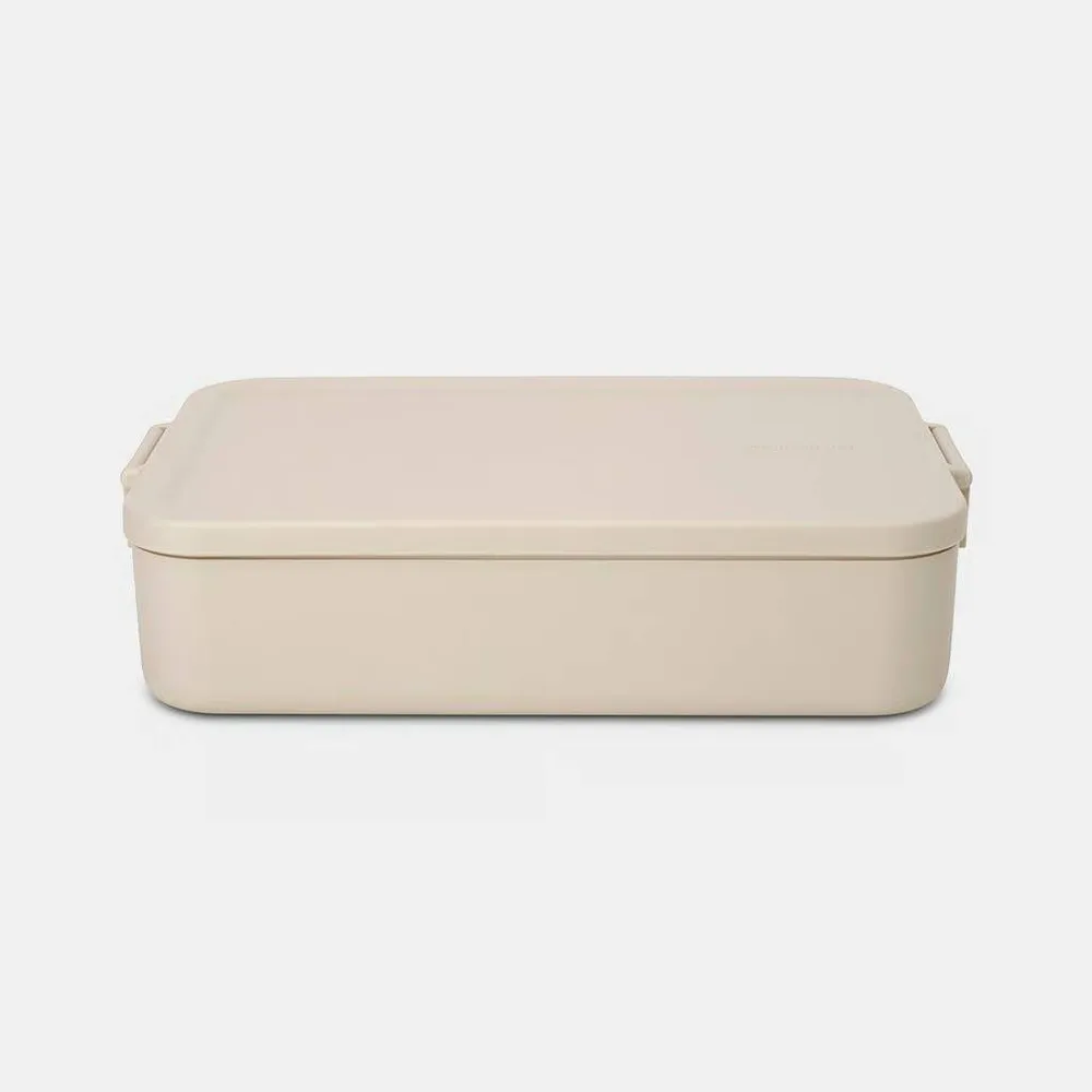 Большой контейнер для ланча Brabantia Make & Take 2 л, 26 x 17 см, цвет Soft Beige, пластик