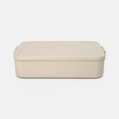 Большой контейнер для ланча Brabantia Make & Take 2 л, 26 x 17 см, цвет Soft Beige, пластик