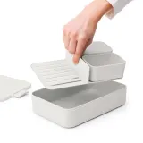 Контейнер для ланча Brabantia Make & Lunch Bento 2 л, большой, пластик, светло-серый — фото 2