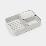 Контейнер для ланча Brabantia Make & Lunch Bento 2 л, большой, пластик, светло-серый — фото 4