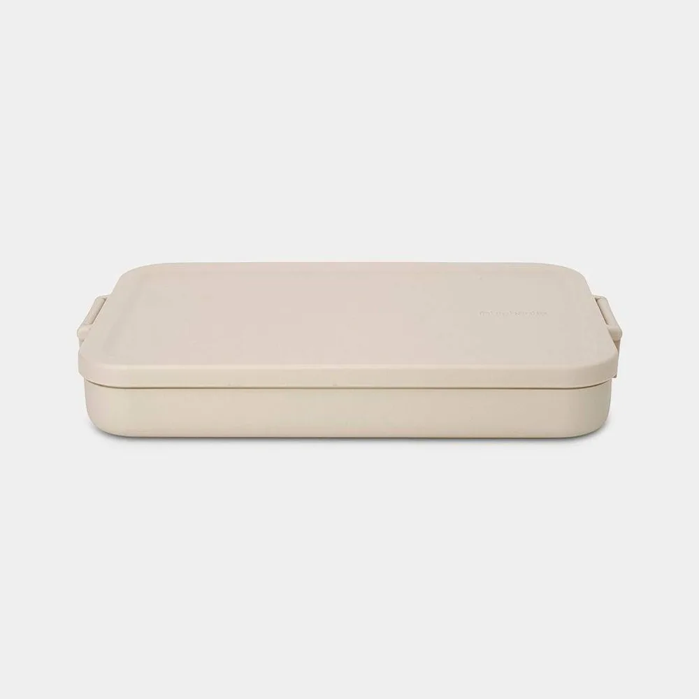 Плоский контейнер для ланча Brabantia Make & Take 1,1 л, 25,5 x 3,7 см, бежевый