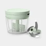 Измельчитель ручной Brabantia Tasty+ 0,6 л, три ножа из нержавеющей стали, насадки для взбивания и смешивания, Jade Green — фото 1