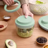 Измельчитель ручной Brabantia Tasty+ 0,6 л, три ножа из нержавеющей стали, насадки для взбивания и смешивания, Jade Green — фото 6