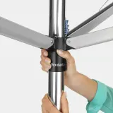 Садовая сушилка для белья Brabantia Topspinner 50 м 4 рукава крепление для бетона Metallic Grey серая — фото 2