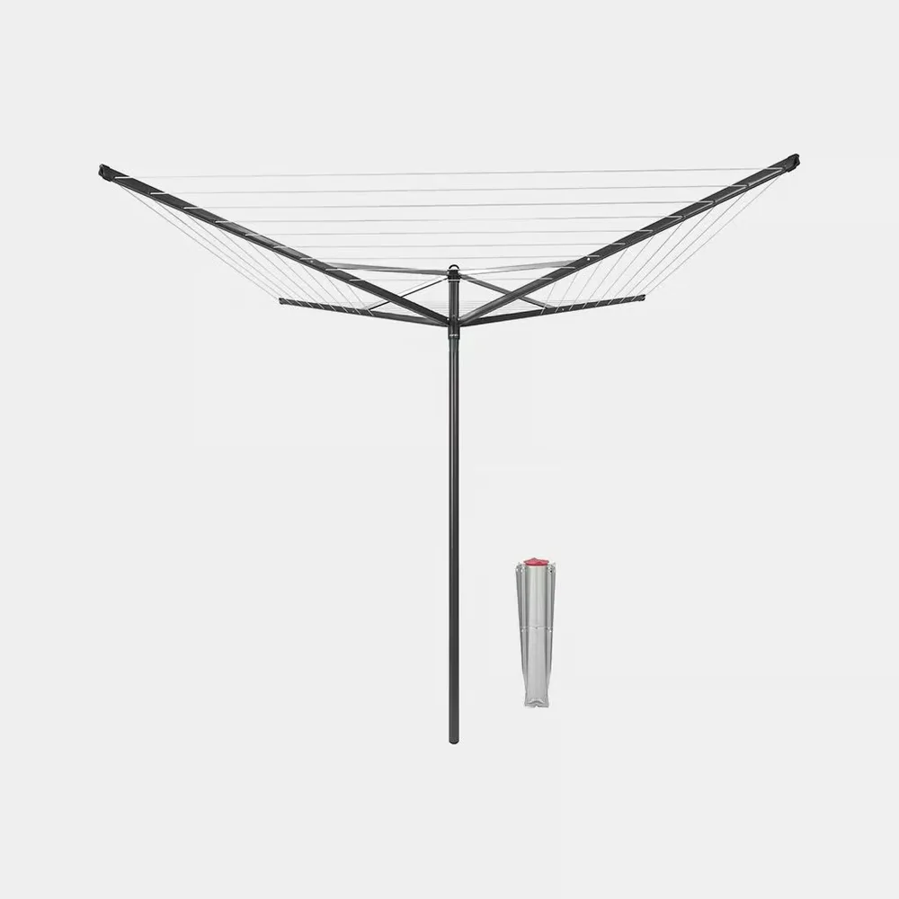 Садовая сушилка для белья Brabantia Topspinner 50 м 4 рукава пластиковое крепление в грунт