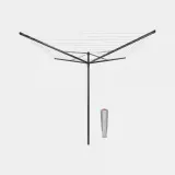 Садовая сушилка для белья Brabantia Topspinner 50 м 4 рукава пластиковое крепление в грунт — фото 1