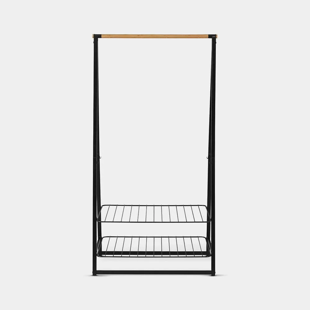 Сушилка-вешалка для одежды Brabantia Linn большая 99 x 57 x 190 см бамбук сталь чёрная