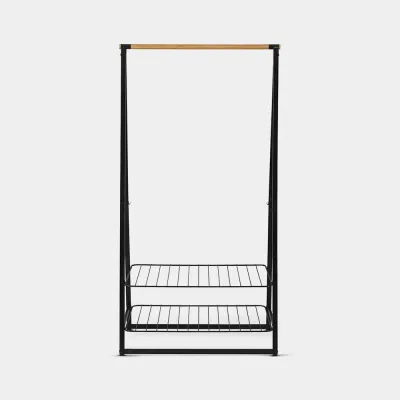Сушилка-вешалка для одежды Brabantia Linn большая 99 x 57 x 190 см бамбук сталь чёрная