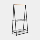 Сушилка-вешалка для одежды Brabantia Linn большая 99 x 57 x 190 см бамбук сталь чёрная — фото 3