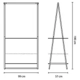Сушилка-вешалка для одежды Brabantia Linn большая 99 x 57 x 190 см бамбук сталь чёрная — фото 4