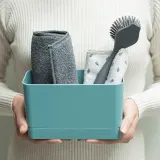Щётка для мытья посуды Brabantia с держателем на присоске, 23,5 см, тёмно-серая — фото 4