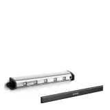 Сушилка для белья настенная Brabantia Pull Out, нержавеющая сталь, выдвижные верёвки 22 м, серебристая — фото 2