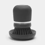 Щётка для посуды с дозатором Brabantia Sink Side, нейлоновая щетина, нескользящая ручка, 10,5 см, тёмно-серая — фото 1